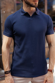 Polo Texturizada Matera – Azul-Marinho