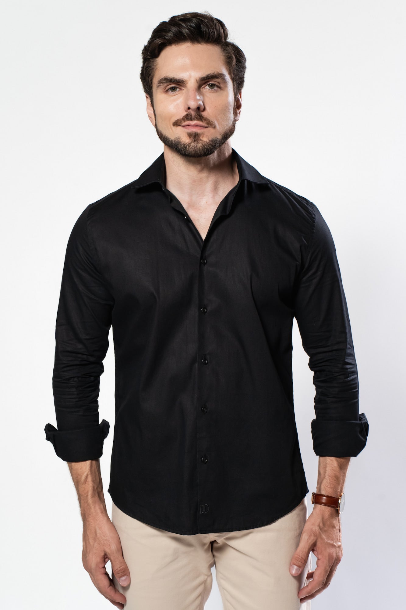 Camisa 100% Algodão - Coleção Clássica Preta