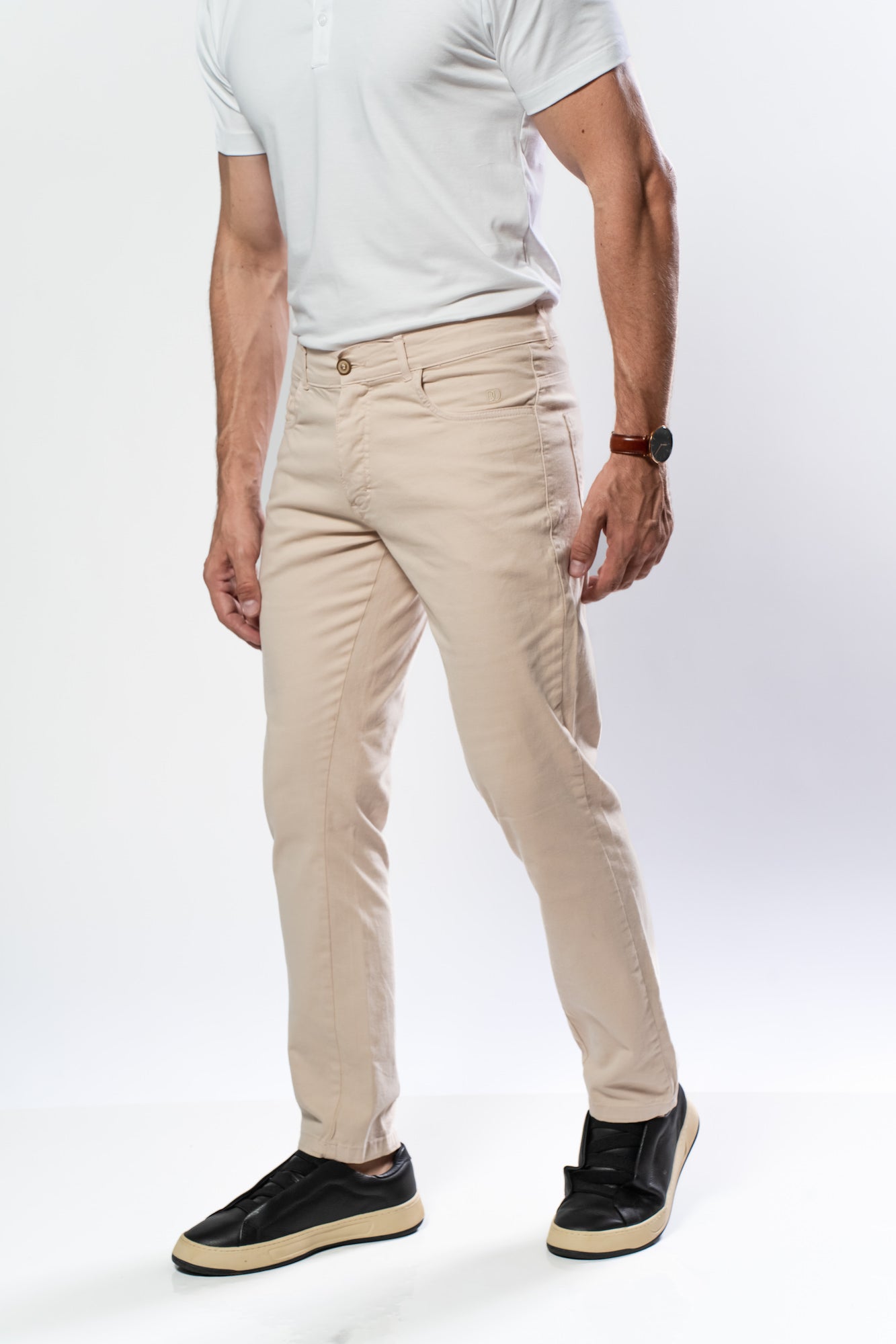 Calça Sarja Areia — Signature