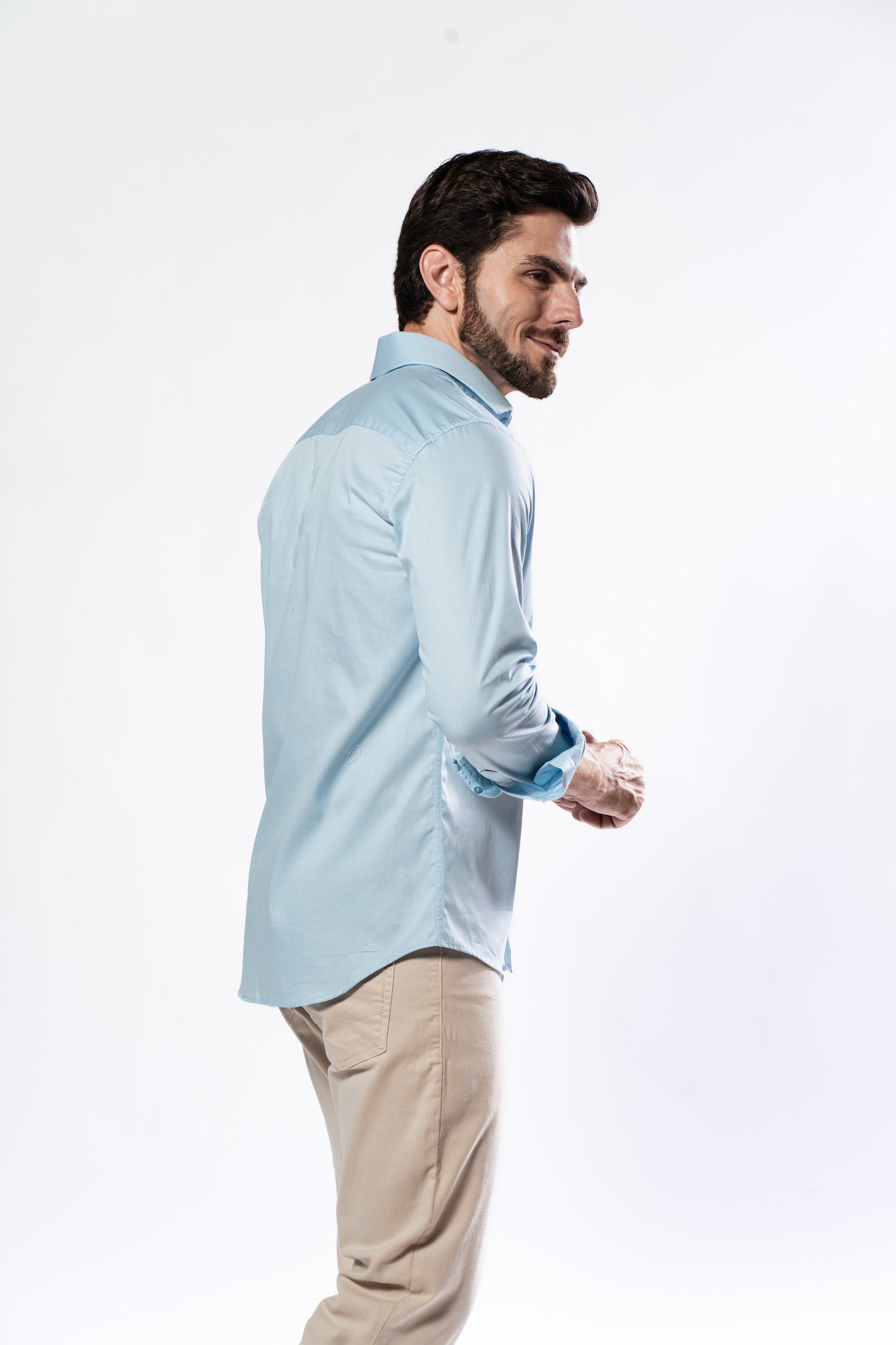 Camisa 100% Algodão - Coleção Clássica Azul Claro
