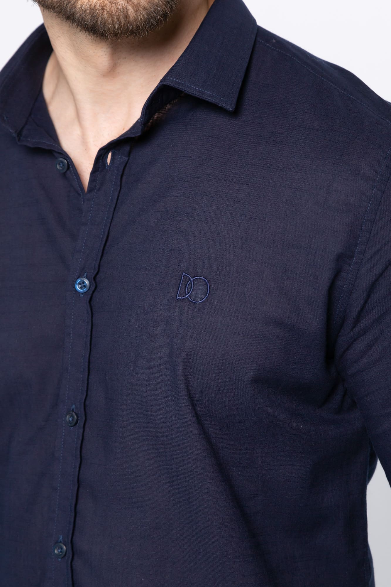 Camisa Monopoli Algodão Flamê Azul-Marinho