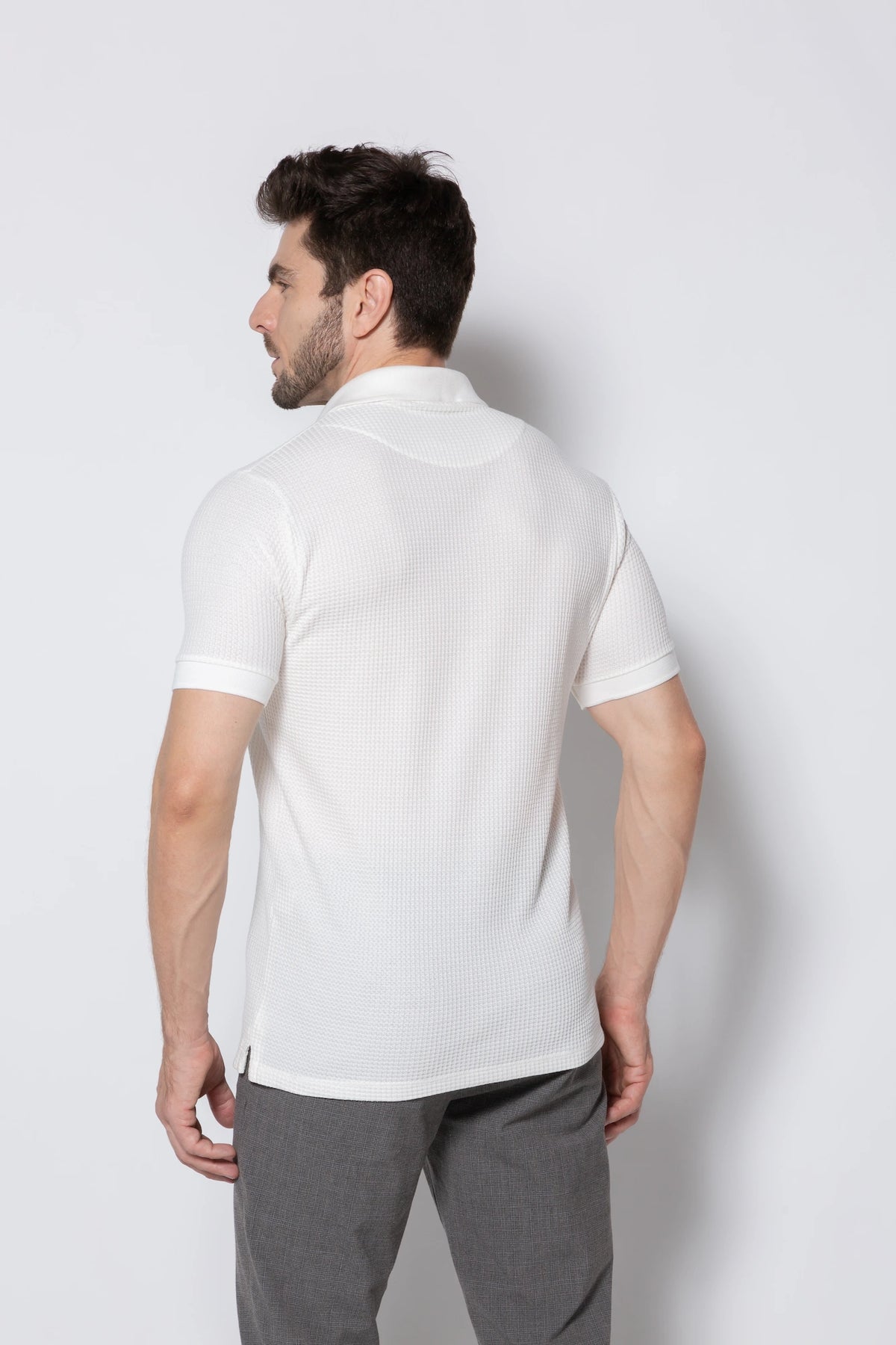 Polo Texturizada Matera – Off-White