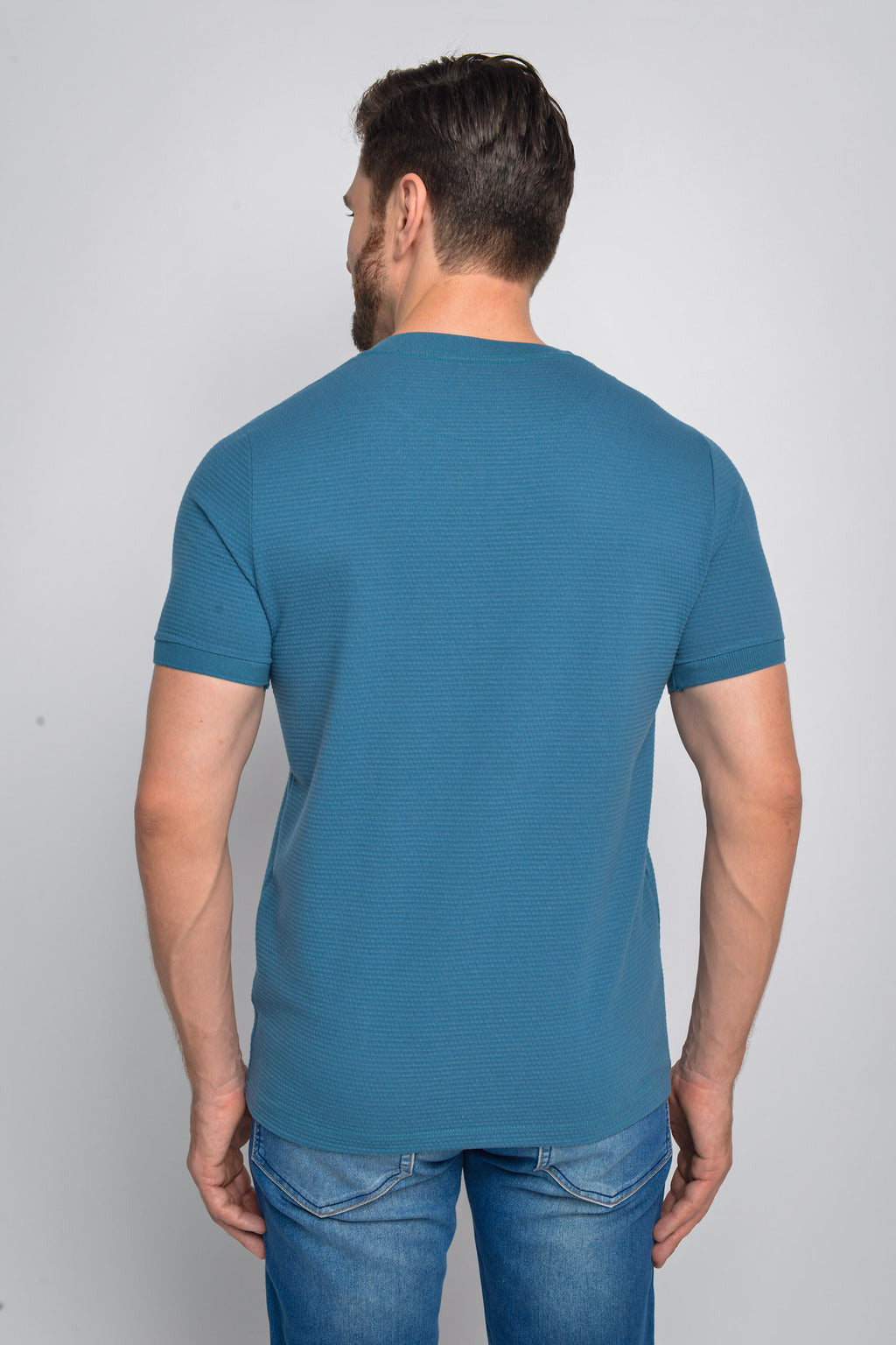 Camiseta Estruturada Azul – Coleção Essência