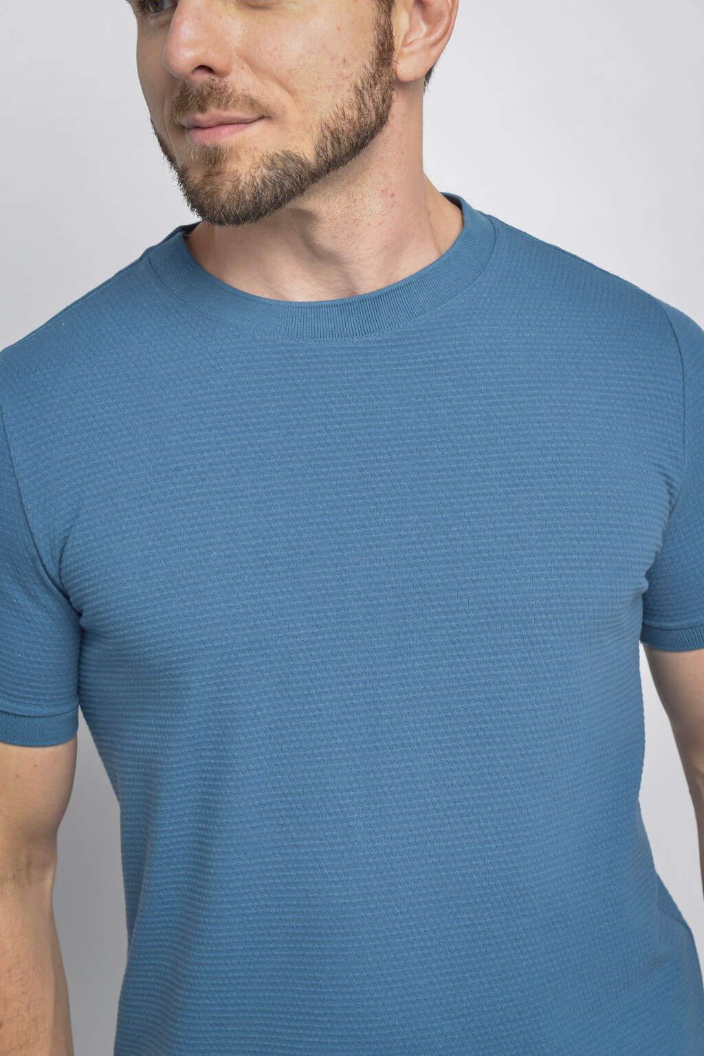 Camiseta Estruturada Azul – Coleção Essência