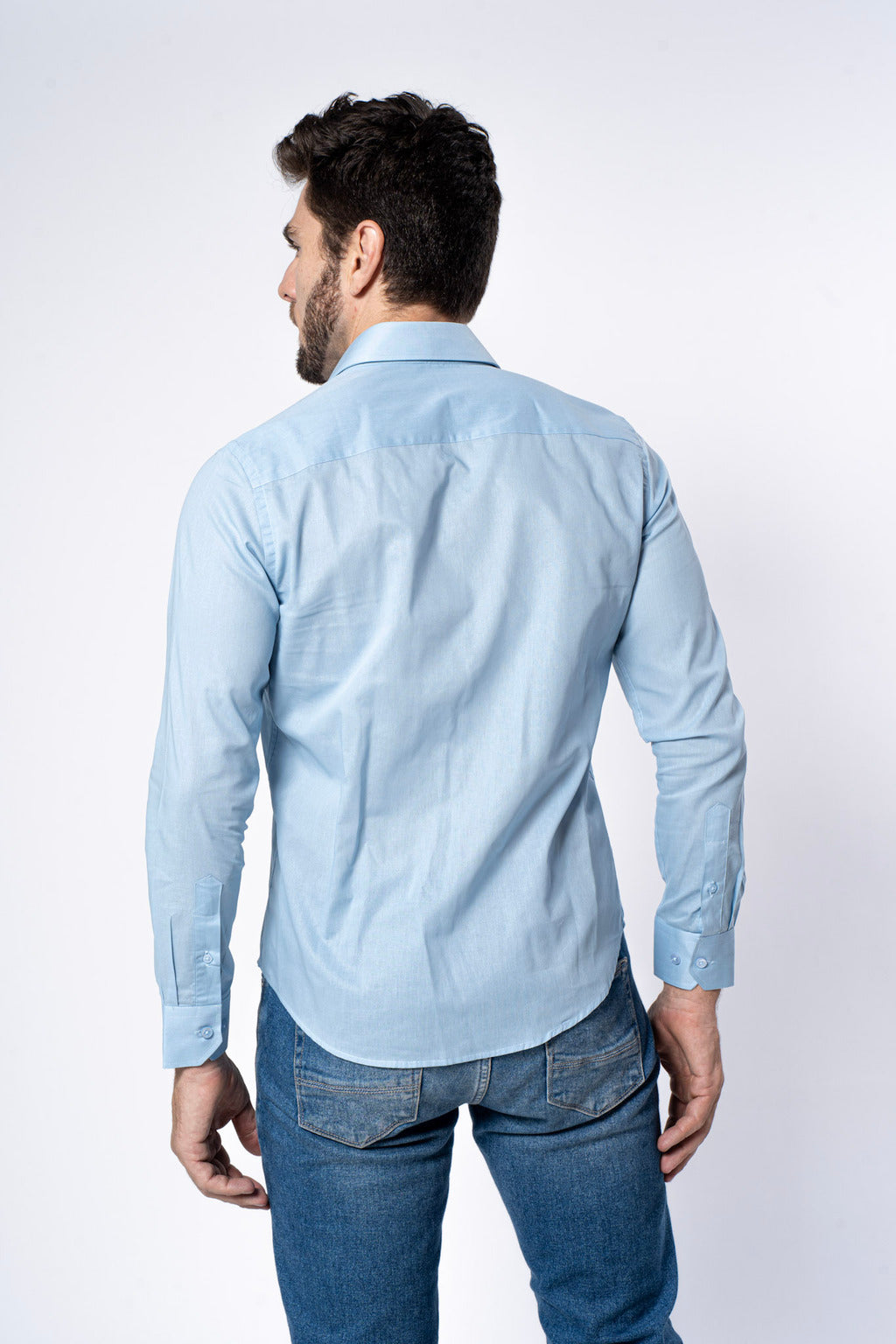 Camisa Algodão Azul Claro