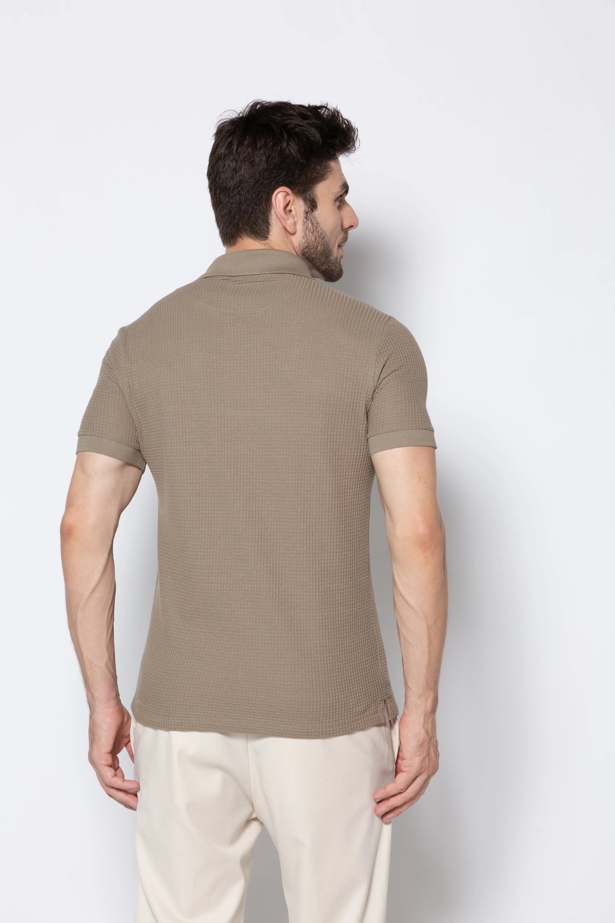 Polo Texturizada Matera – Verde Oliva