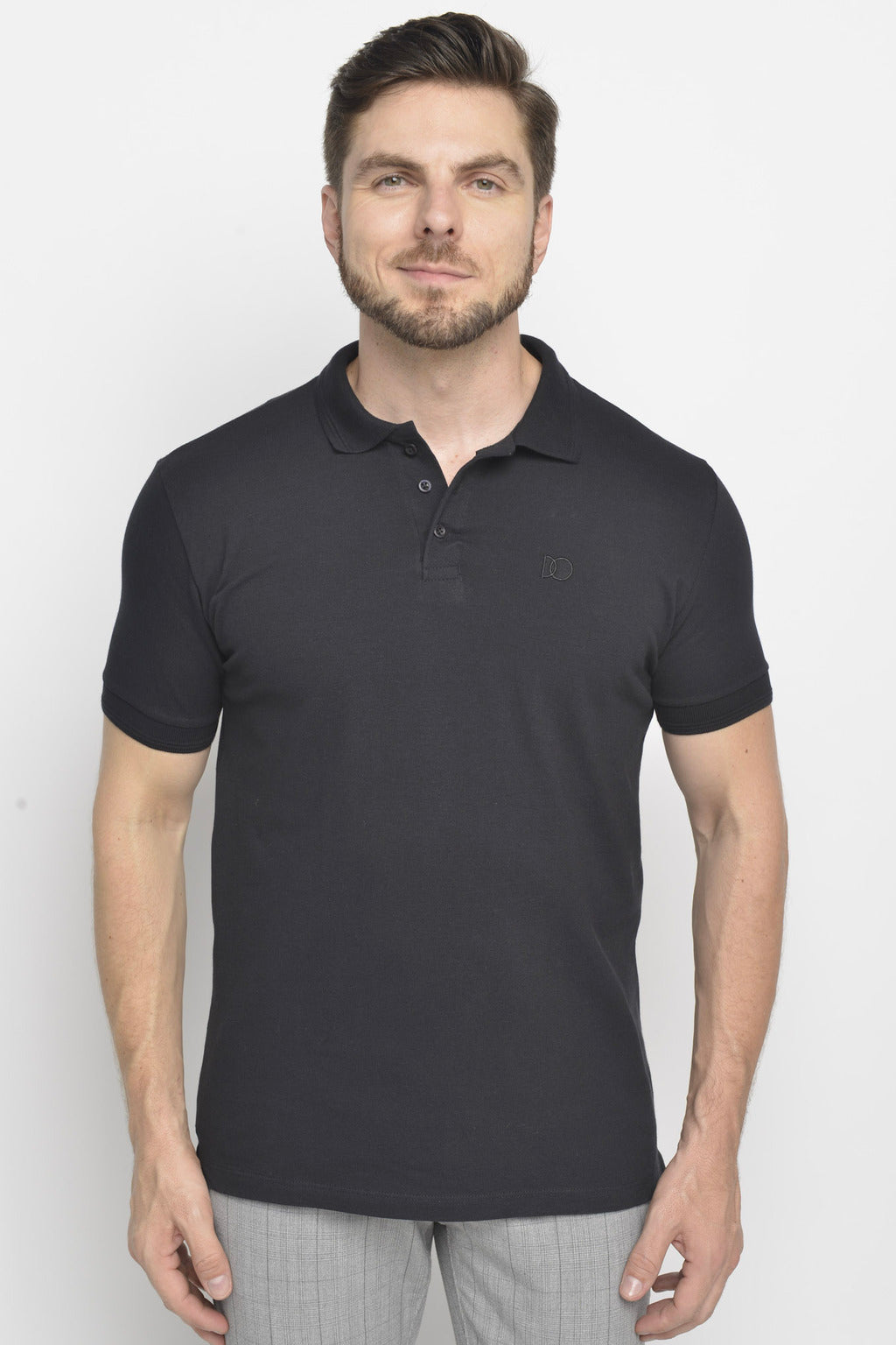 Polo Piquet Gold Contínua Preta