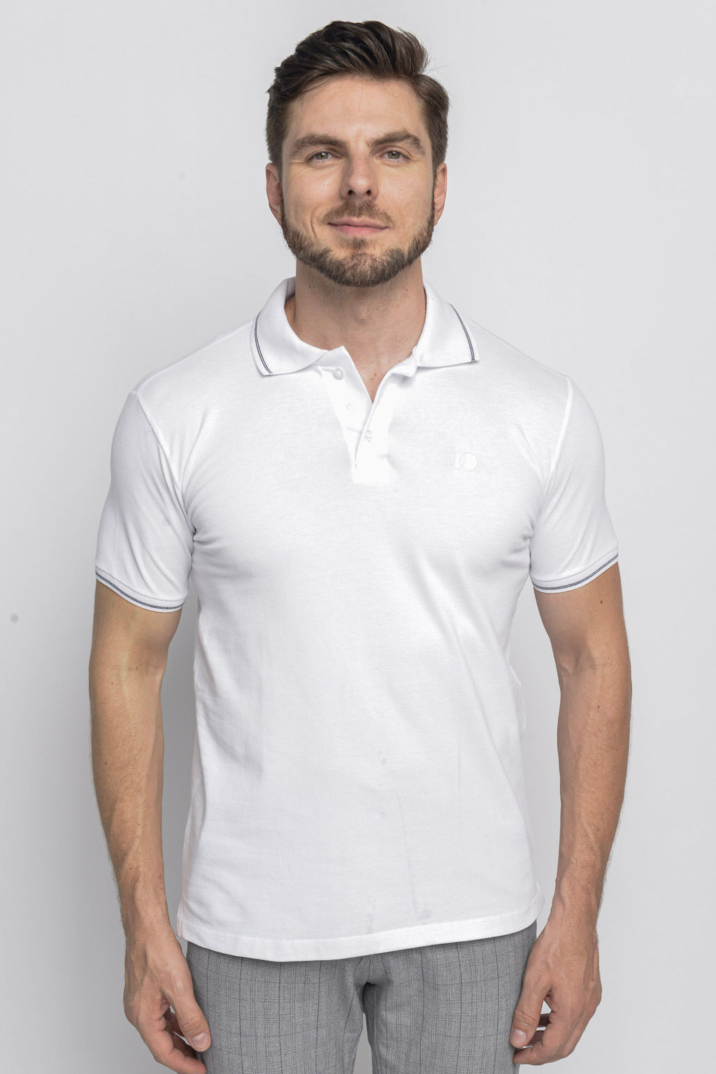 Polo Piquet Gold Contínua Branca